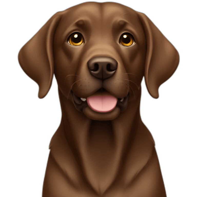 Brown labrador playing emoji