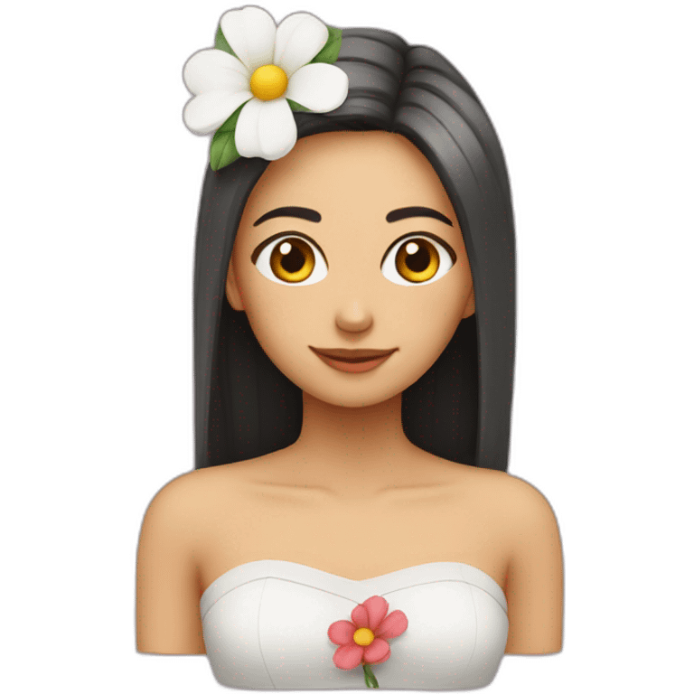 Coração-com flor emoji