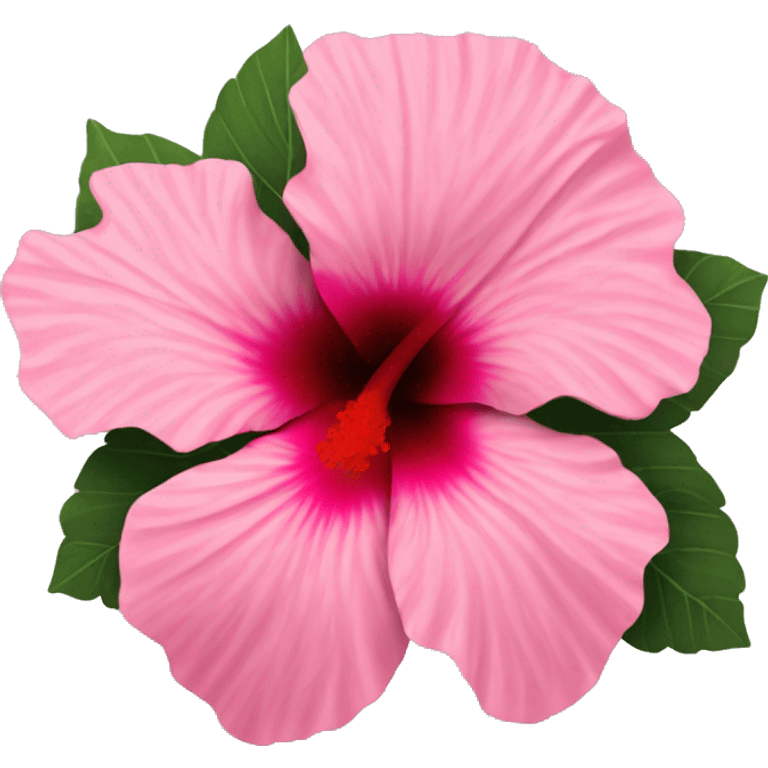 Pink hibiscus flower emoji