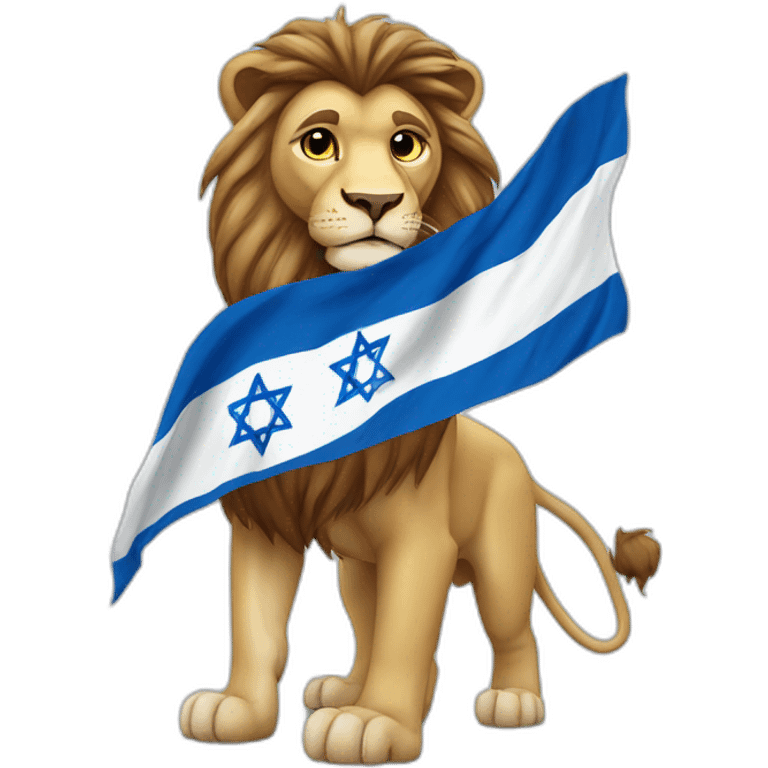 lion in israeli colours emoji