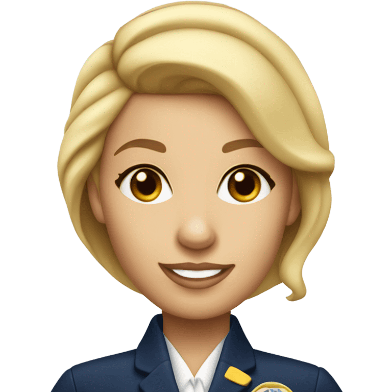 Blonde Delta air lines flight attendant fair skin emoji