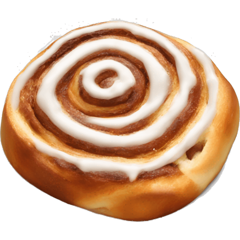 Cinnamon roll on a modern plate emoji