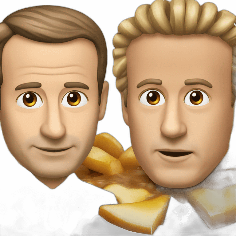 poutine et macron court emoji