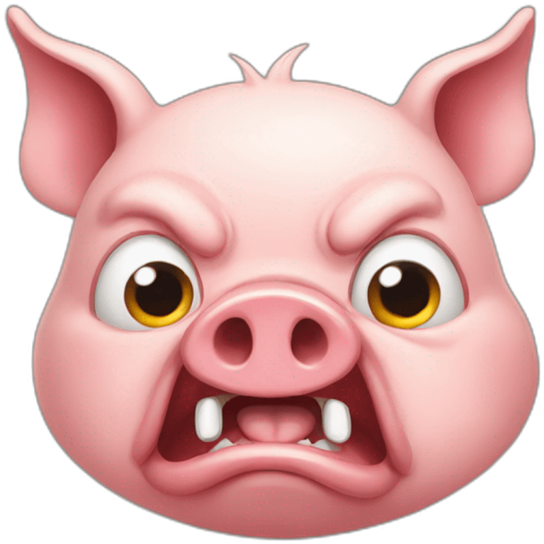 Angry pig emoji