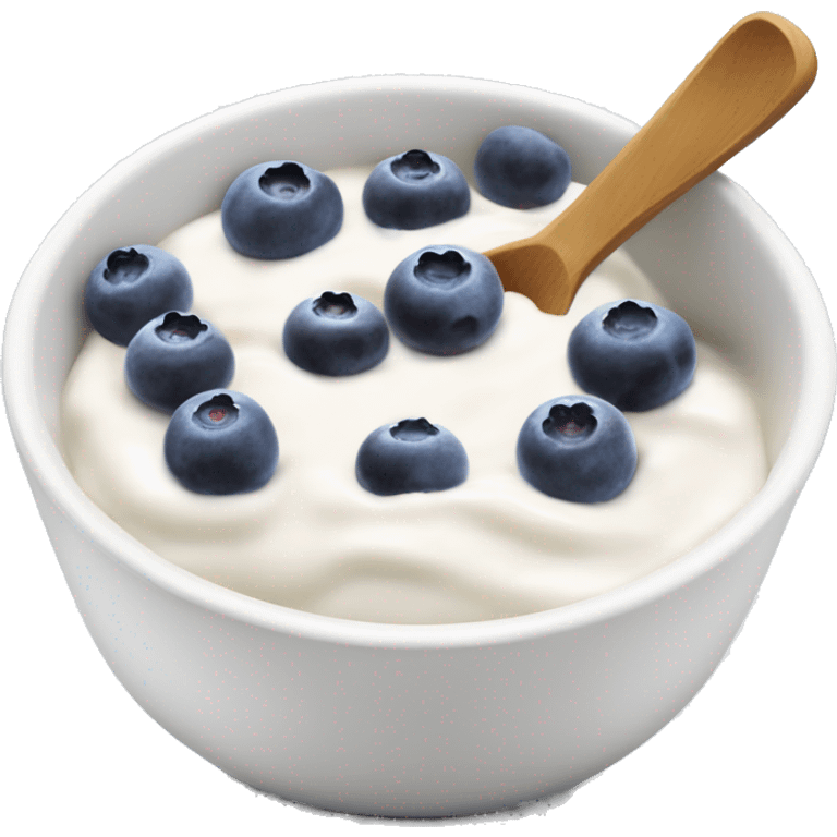 ￼￼ yogurt bowl with blueberries  emoji