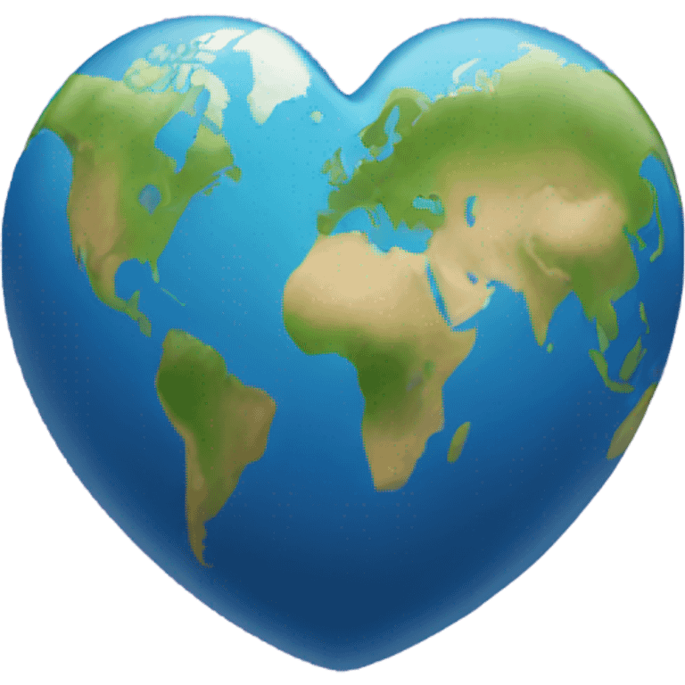 earth in an emoji heart shape emoji