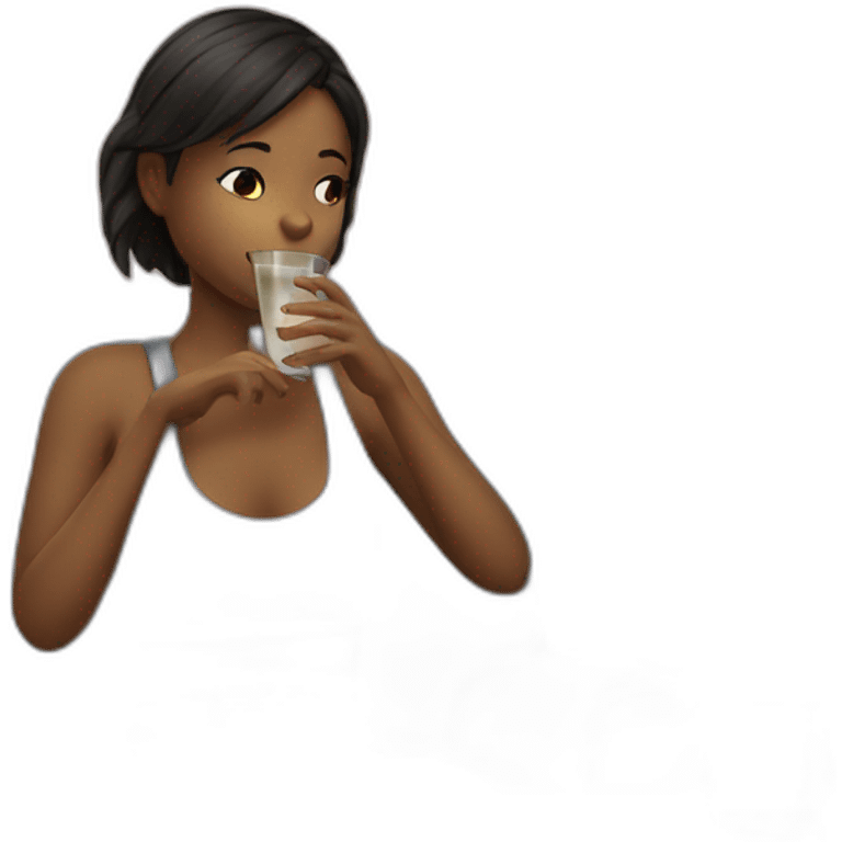 the girl drinks alcohol emoji