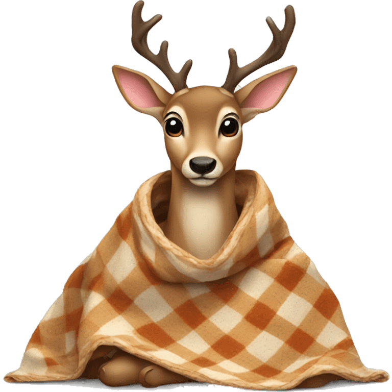 A deer with a blanket  emoji