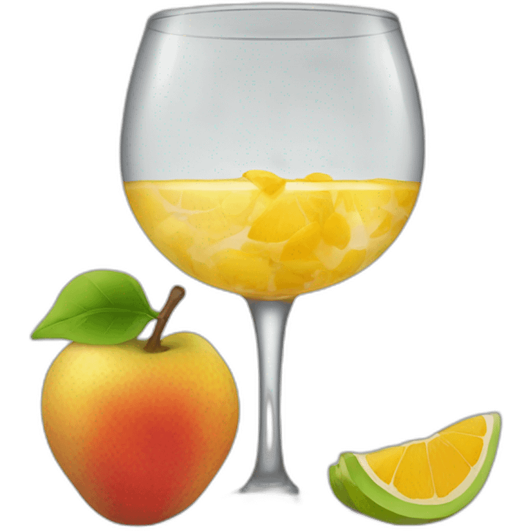 Chat qui boit un verre de Jue de fruit emoji