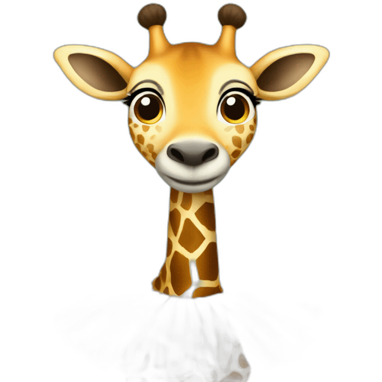 Girafe en tutu emoji