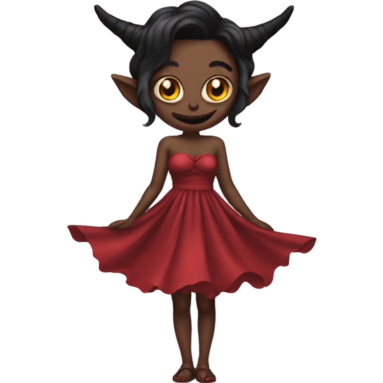 Demon in a dress emoji