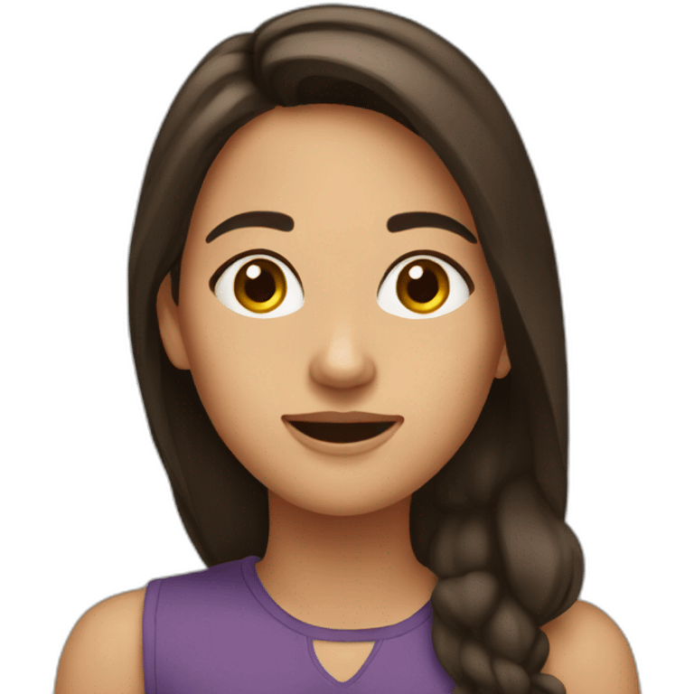 Fille brune emoji