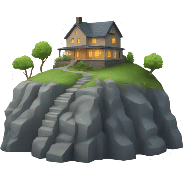 a house on the mountain emoji