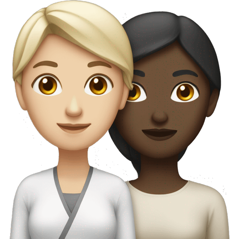 Black skinned Arab and Asian white woman emoji