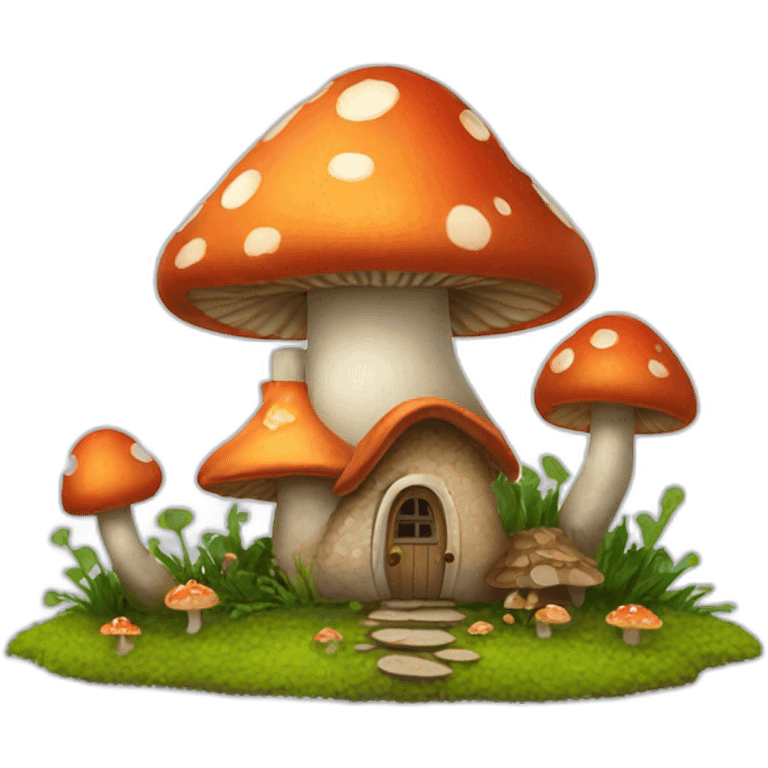 mushroom house emoji