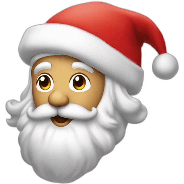 Santa clous answering cuestion emoji