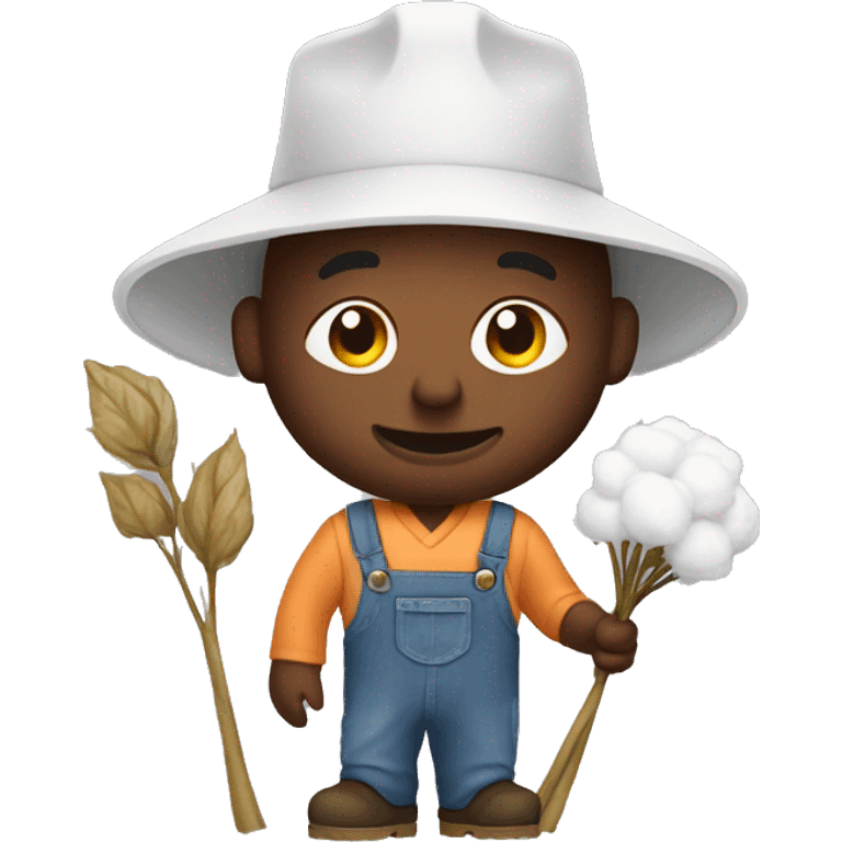 farmer with cotton emoji