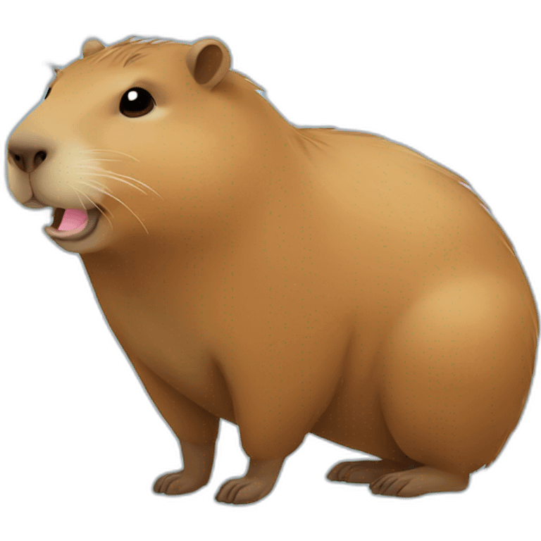 Capybara happy at home emoji