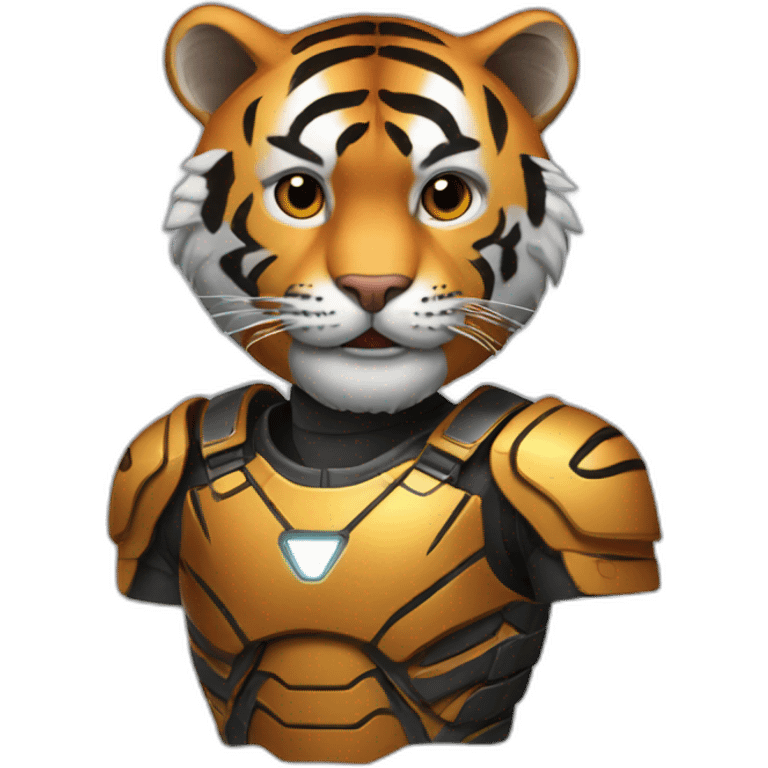 Tiger-with-iron-man-body-armor emoji