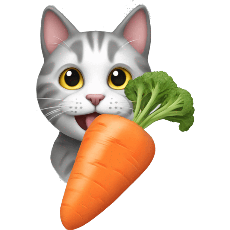 Cat eating carrot emoji