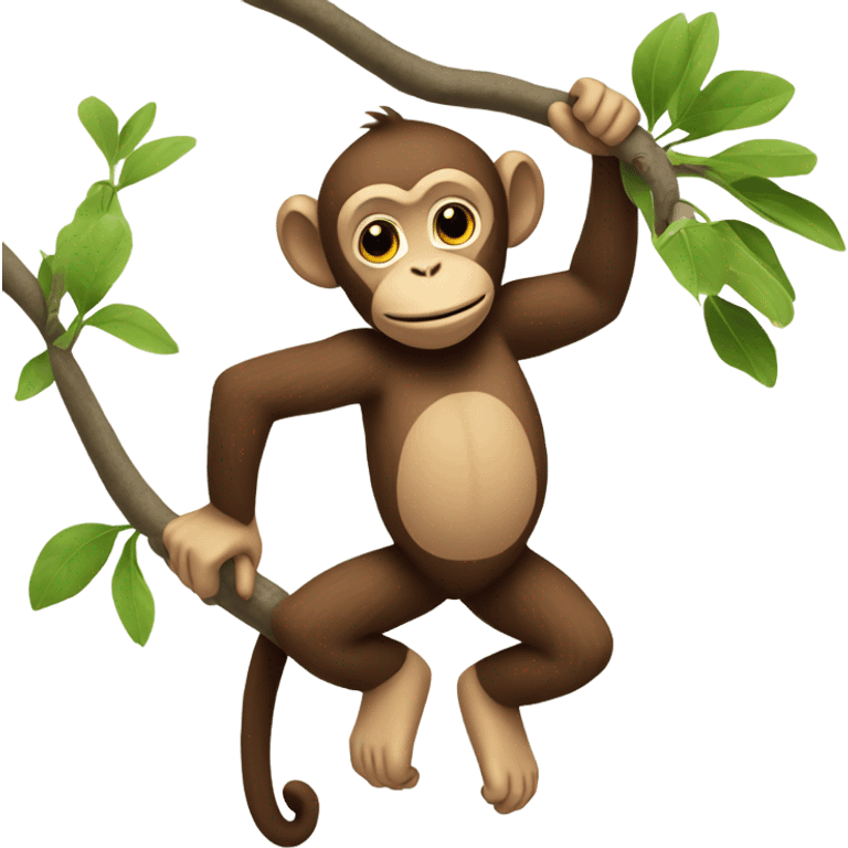 monkey hanging from tree emoji