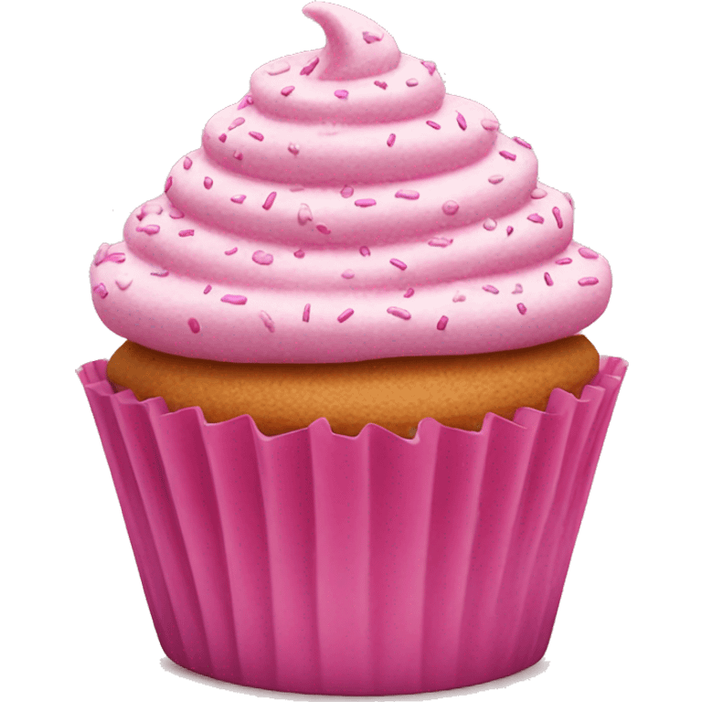 Realiatic cupcake with pink sprinkles  emoji