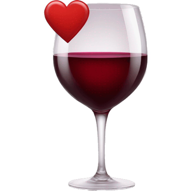 Red wine heart emoji