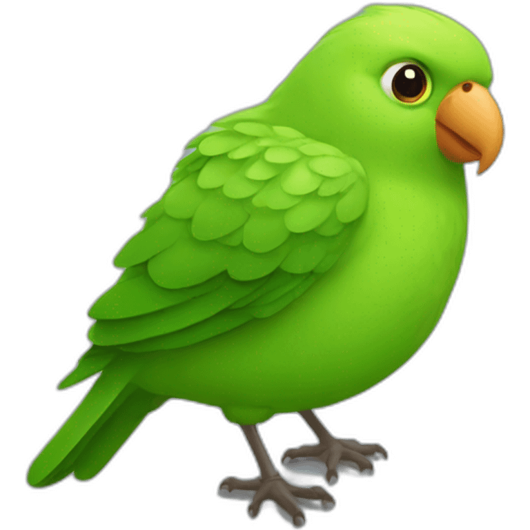 Duolingo bird super fat green emoji