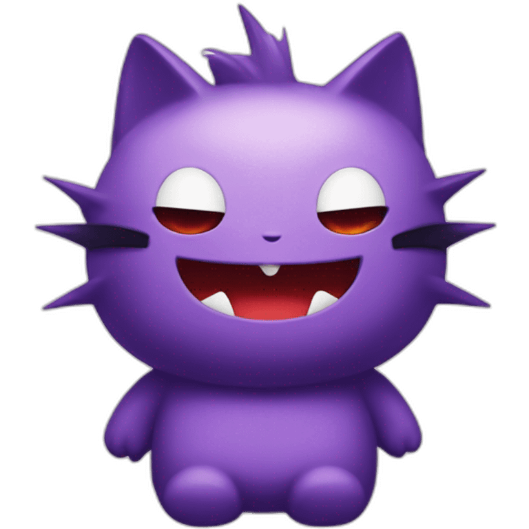 a hello kitty and a gengar emoji