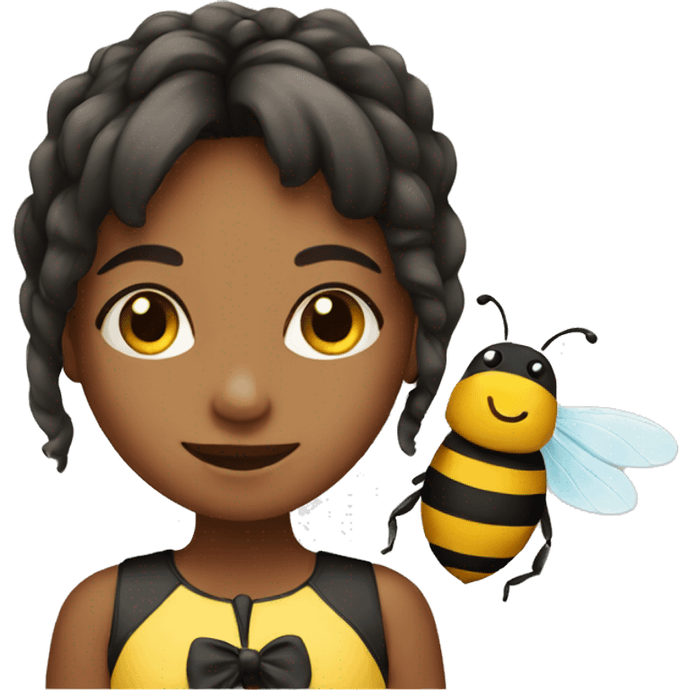 girl with bee emoji