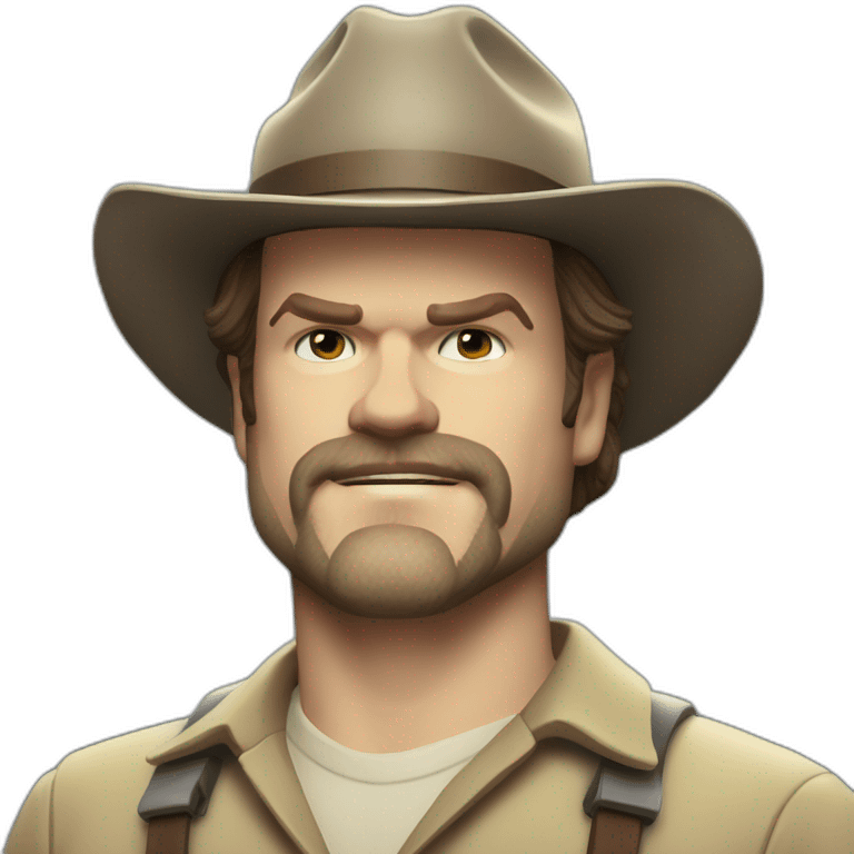 Jim Hopper David harbour little smiling emoji