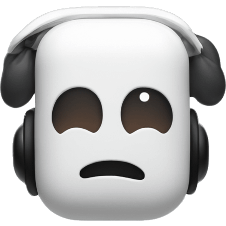 Apple AirPod max with bow emoji