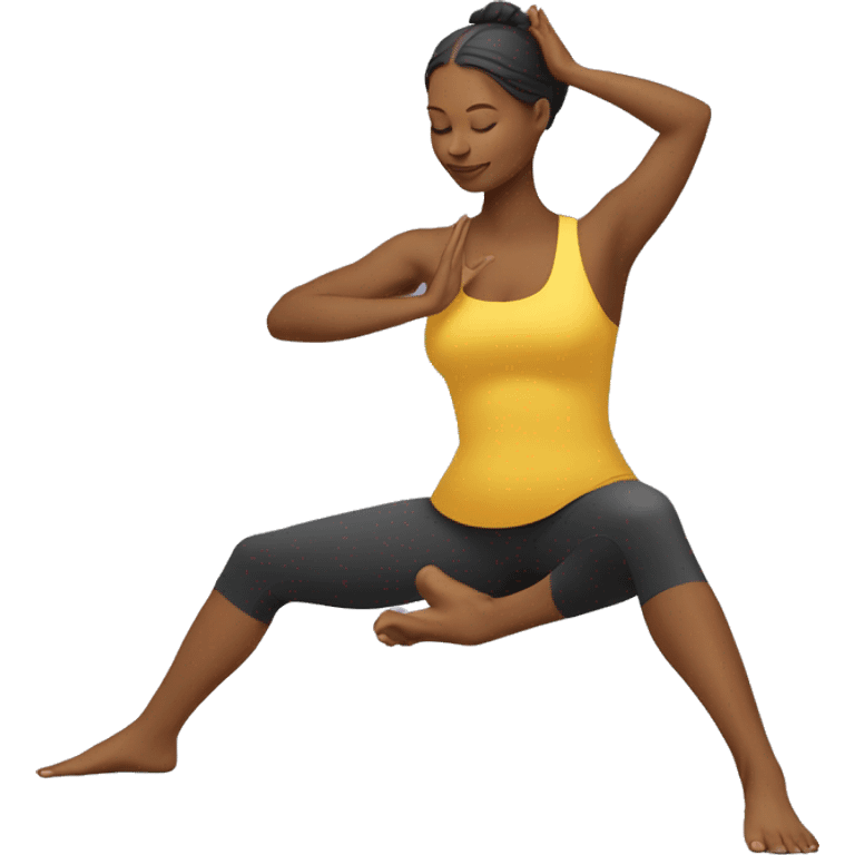 yellow lotus yoga pose emoji