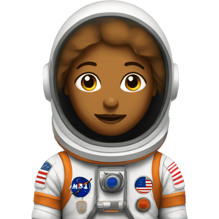 Person in space suit on Mars emoji