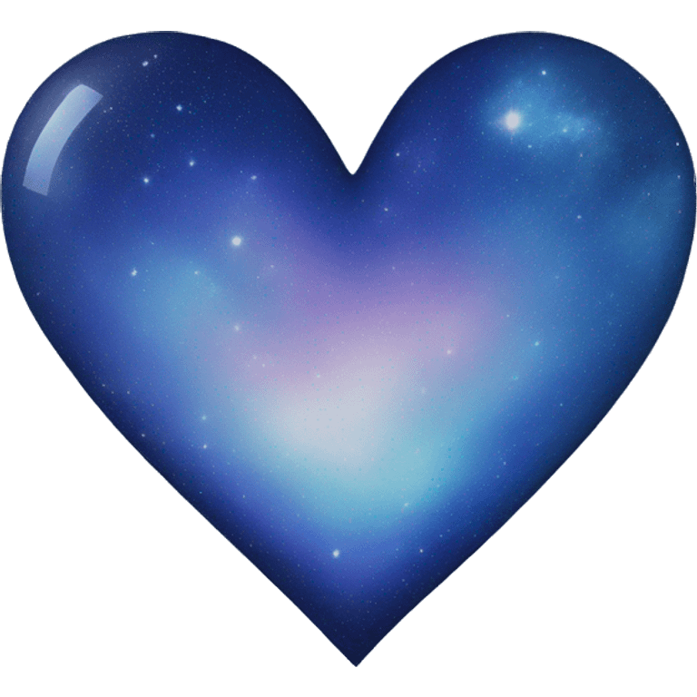 shiny BLUE galaxy gradient heart emoji