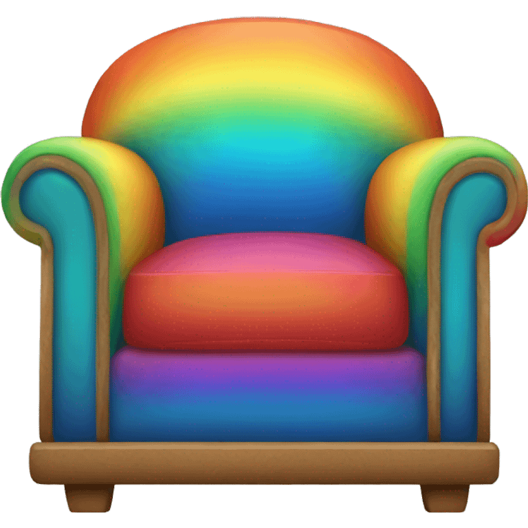 rainbow couch chair  emoji