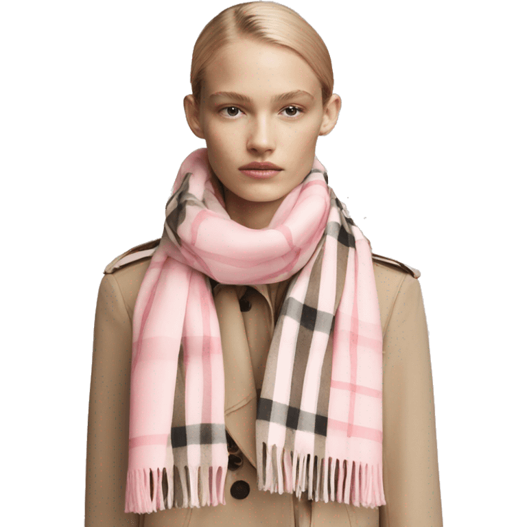 Pastel pink burberry scarf emoji