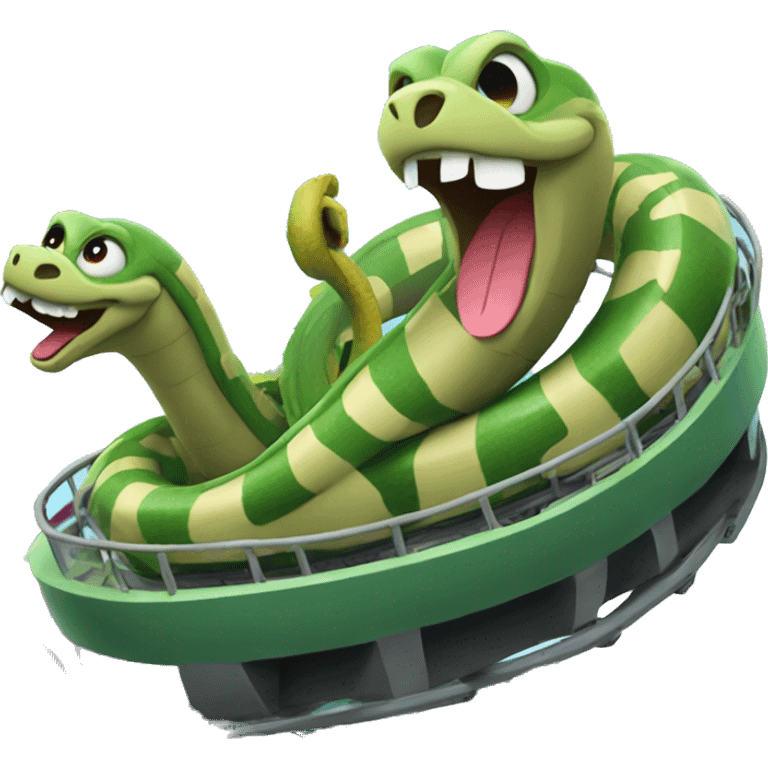 snake on a rollercoaster  emoji