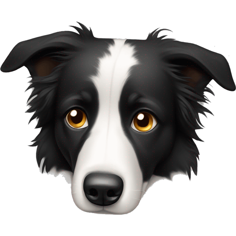 Sad border collie emoji