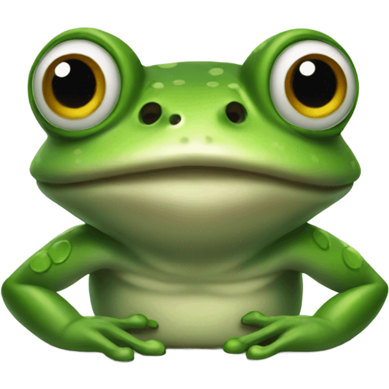 A very strong frog emoji