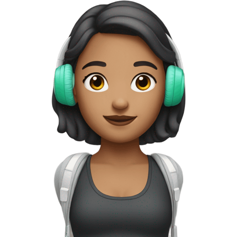 Girl on AirPods Max emoji