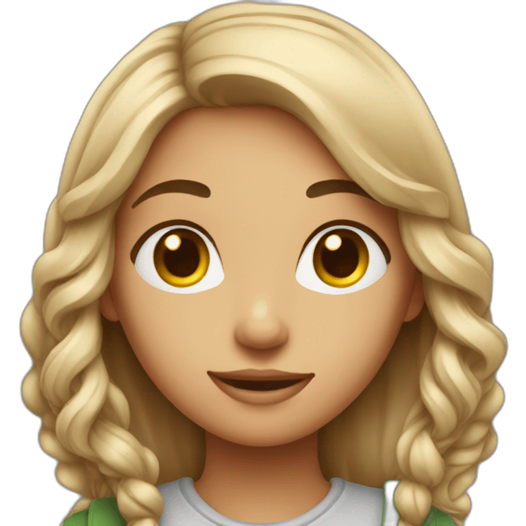 Attractive girl emoji with a playful charm, expressive eyes, and a soft-spoken demeanor emoji