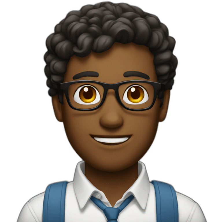 Nerdy guy emoji