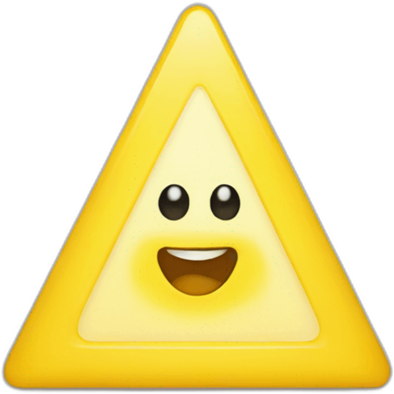 Yellow triangle with Gifi letters emoji