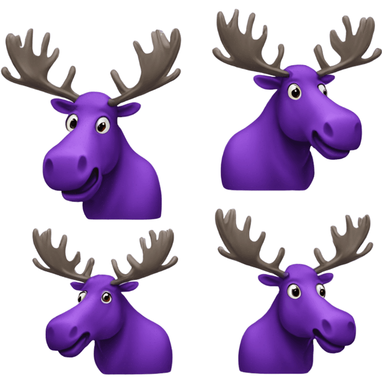 Purple moose emoji