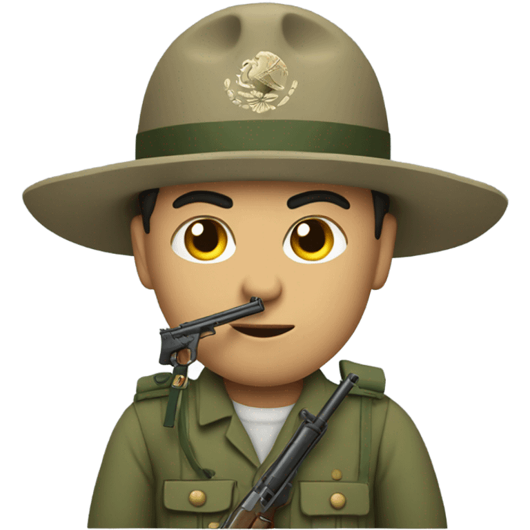 Mexican soldier with gun emoji