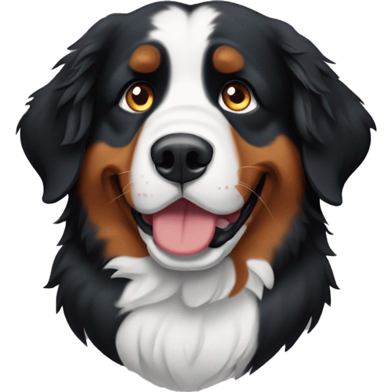 bernese mountain dog shrugging emoji