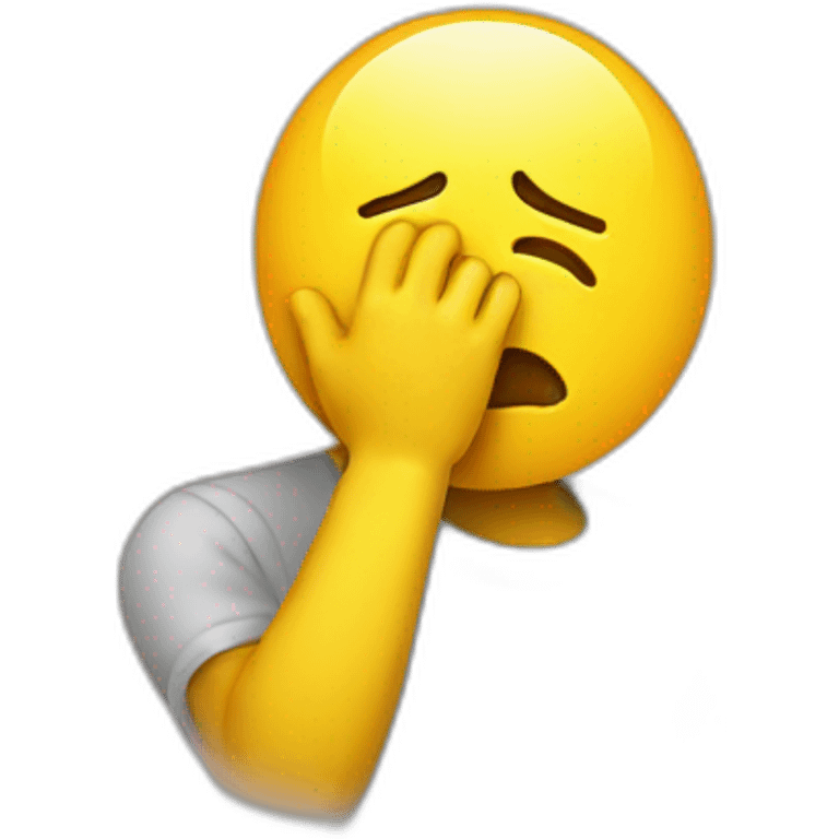 Facepalm a classic yellow circle face emoji