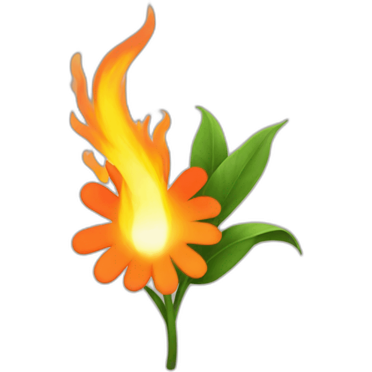 Flower on fire emoji