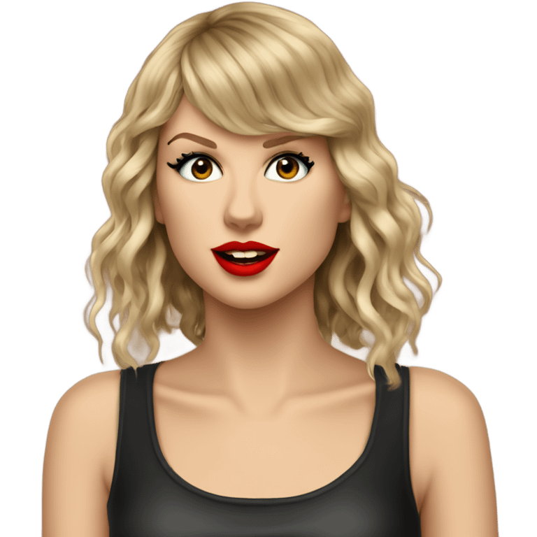 taylor swift during the eras tour, specifically the tortured poets department era emoji